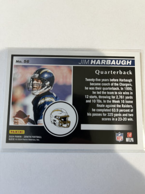 2024 Zenith Jim Harbaugh Purple 2nd Down /50 back